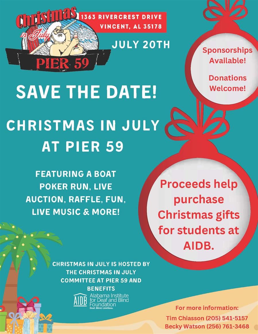 Save the Date! Christmas in July at Pier 59 Featuring a Boat Poker Run, Live Auction, Raffle, Fun Run and More!